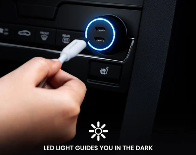 PULSE 60 2-Port USB-C Car Charger - 60W