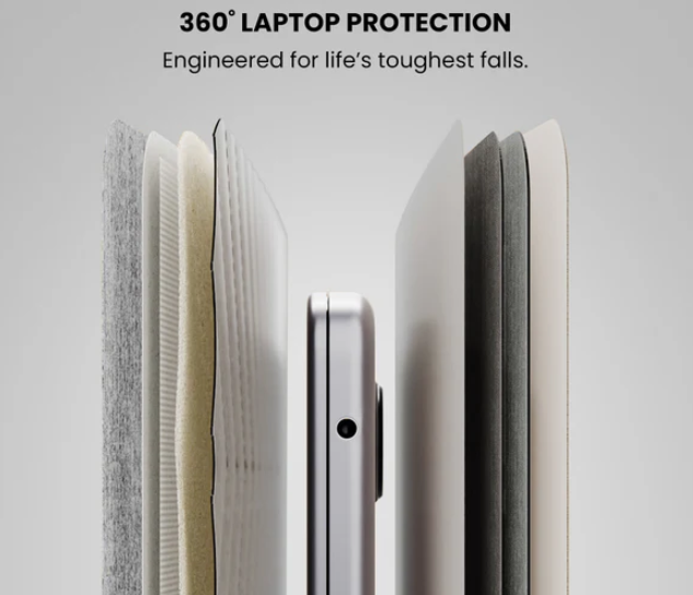 NEXA 4-in-1 Laptop Sleeve with Wireless Charging